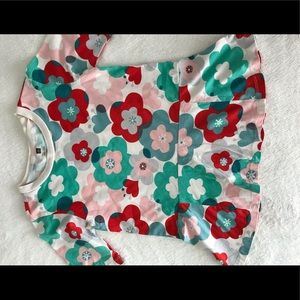 Girls Tea Collection floral peplum top size 8